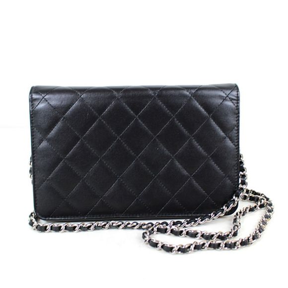 Chanel Cambon Line Chain Wallet Clutch Bag Chain Shoulder Black - Picture 2 of 6